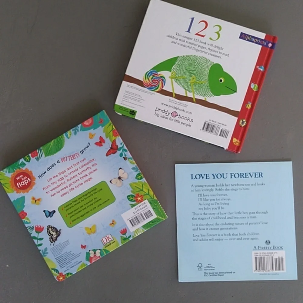 123 Alphaprints, How Does a Butterfly Grow & I Love You Forever Baby Boo…
